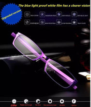Load image into Gallery viewer, Anti-blue Light High-end Reading Glasses Portable Ultra-light Metal Reading Glasses for Men and Women +100 To +400