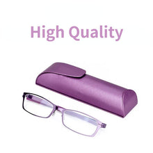 Load image into Gallery viewer, Anti-blue Light High-end Reading Glasses Portable Ultra-light Metal Reading Glasses for Men and Women +100 To +400