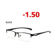 Load image into Gallery viewer, Anti-blue Light Myopia Glasses Optical Men&#39;s Student Finished Myopia Glasses Prescription Glasses Frame Half-frame -1.0 -4.0