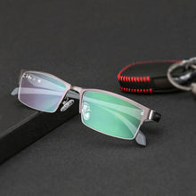Load image into Gallery viewer, Anti-blue Light Myopia Glasses Optical Men&#39;s Student Finished Myopia Glasses Prescription Glasses Frame Half-frame -1.0 -4.0