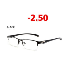 Load image into Gallery viewer, Anti-blue Light Myopia Glasses Optical Men&#39;s Student Finished Myopia Glasses Prescription Glasses Frame Half-frame -1.0 -4.0