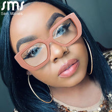 Carica l&#39;immagine nel visualizzatore di Gallery, Anti-blue Light Optical Glasses Frames Women  Brand Glasses Woman  Classic Square Ladies Clear Eyewear Sunglases