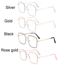 Load image into Gallery viewer, Anti-blue Myopia Glasses Square Oversized Glasses Diamonds Frame Nearsighted Eyeglass Frame Spectacles Vision Care Eyeglasses