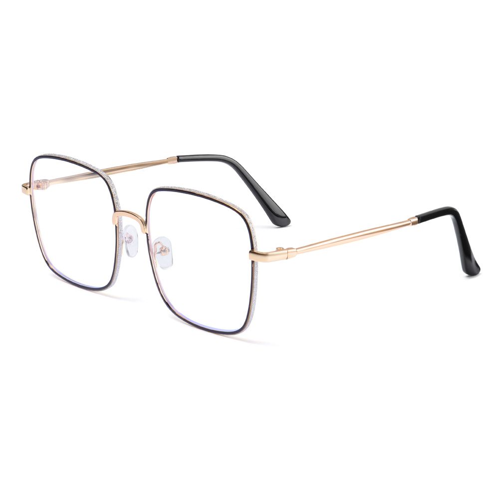 Anti-blue Myopia Glasses Square Oversized Glasses Diamonds Frame Nearsighted Eyeglass Frame Spectacles Vision Care Eyeglasses