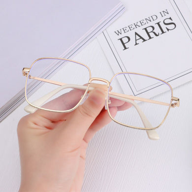 Anti-blue Myopia Glasses Square Oversized Glasses Diamonds Frame Nearsighted Eyeglass Frame Spectacles Vision Care Eyeglasses