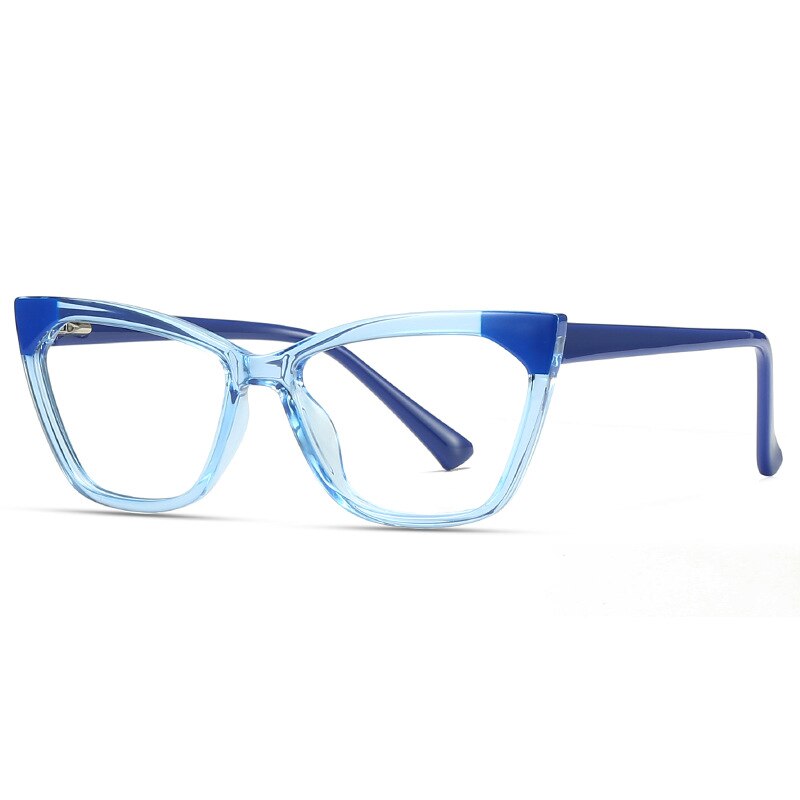 Anti-blue Optical Frames Women Glasses Clear Cat Eye Transparent Lens TR90 Myopia Frame Prescription Eyewear Computer Glasses