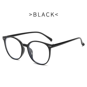 Anti-blue Protection Glasses Round Optical Prescription Computer Glasses Frame Women Anti Blue Transparent Decorative Glasses