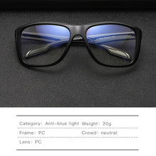 Load image into Gallery viewer, Anti-blue Protection Glasses Square Optical Prescription Myopia Computer Glasses Frame Women Men Anti Blue Sport Glasses Goggle