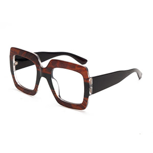 Anti-blue Square Optical Glasses Eyeglasses Women Oversized Glasses Frames Retro Clear Myopia Prescription Frame UV400