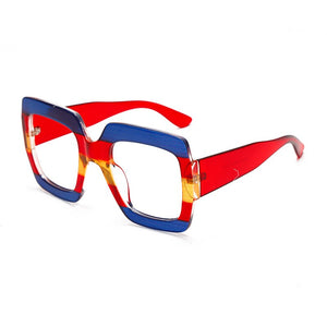 Anti-blue Square Optical Glasses Eyeglasses Women Oversized Glasses Frames Retro Clear Myopia Prescription Frame UV400