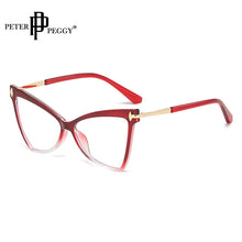 Carica l&#39;immagine nel visualizzatore di Gallery, Anti-blue Women Cat Eye Glasses Men Triangle Optical Frames Ladies Eyewear Prescription Spectacle Eyeglass Unisex TR90