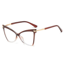 Carica l&#39;immagine nel visualizzatore di Gallery, Anti-blue Women Cat Eye Glasses Men Triangle Optical Frames Ladies Eyewear Prescription Spectacle Eyeglass Unisex TR90