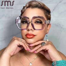 Load image into Gallery viewer, Anti-blue Women Glasses Frames Optical Clear Transparent Lens Myopia Metal Frame Prescription Eyewear Computer Glasses