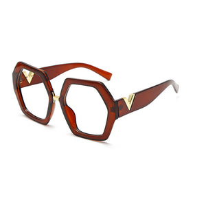 Anti-blue Women Glasses Frames Optical Clear Transparent Lens Myopia Metal Frame Prescription Eyewear Computer Glasses