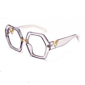 Anti-blue Women Glasses Frames Optical Clear Transparent Lens Myopia Metal Frame Prescription Eyewear Computer Glasses