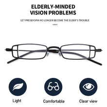 Load image into Gallery viewer, Anti-fatigue Unisex Reading Glasses with Pen Tube Case Portable Presbyopic Glasses Metal Case Eyeglasses Vision Care +1.00~+4.00