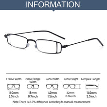 Load image into Gallery viewer, Anti-fatigue Unisex Reading Glasses with Pen Tube Case Portable Presbyopic Glasses Metal Case Eyeglasses Vision Care +1.00~+4.00
