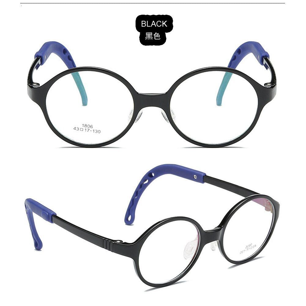 Antiskid Children Optical Frames Soft Flexible Spectacles Light Glasses Boys Girls Eyewears Myopia  Anti Slip Vision Eyeglasses