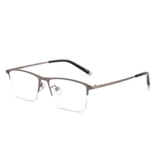 Load image into Gallery viewer, AooKoNi Business Half-rim Optical Glasses Frames Memory Myopia Pure Titanium Super Light Flexible Frame Prescription Glasses