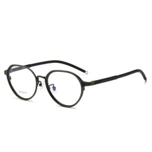 Carica l&#39;immagine nel visualizzatore di Gallery, AooKoNi Titanium Glasses Frame Women Round Prescription Blue Light Block Eyeglasses Men Antiskid Optical Eyewear Elastic Temples