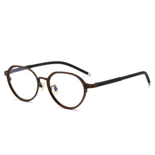 Carica l&#39;immagine nel visualizzatore di Gallery, AooKoNi Titanium Glasses Frame Women Round Prescription Blue Light Block Eyeglasses Men Antiskid Optical Eyewear Elastic Temples