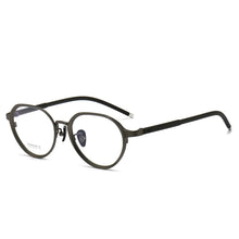 Carica l&#39;immagine nel visualizzatore di Gallery, AooKoNi Titanium Glasses Frame Women Round Prescription Blue Light Block Eyeglasses Men Antiskid Optical Eyewear Elastic Temples