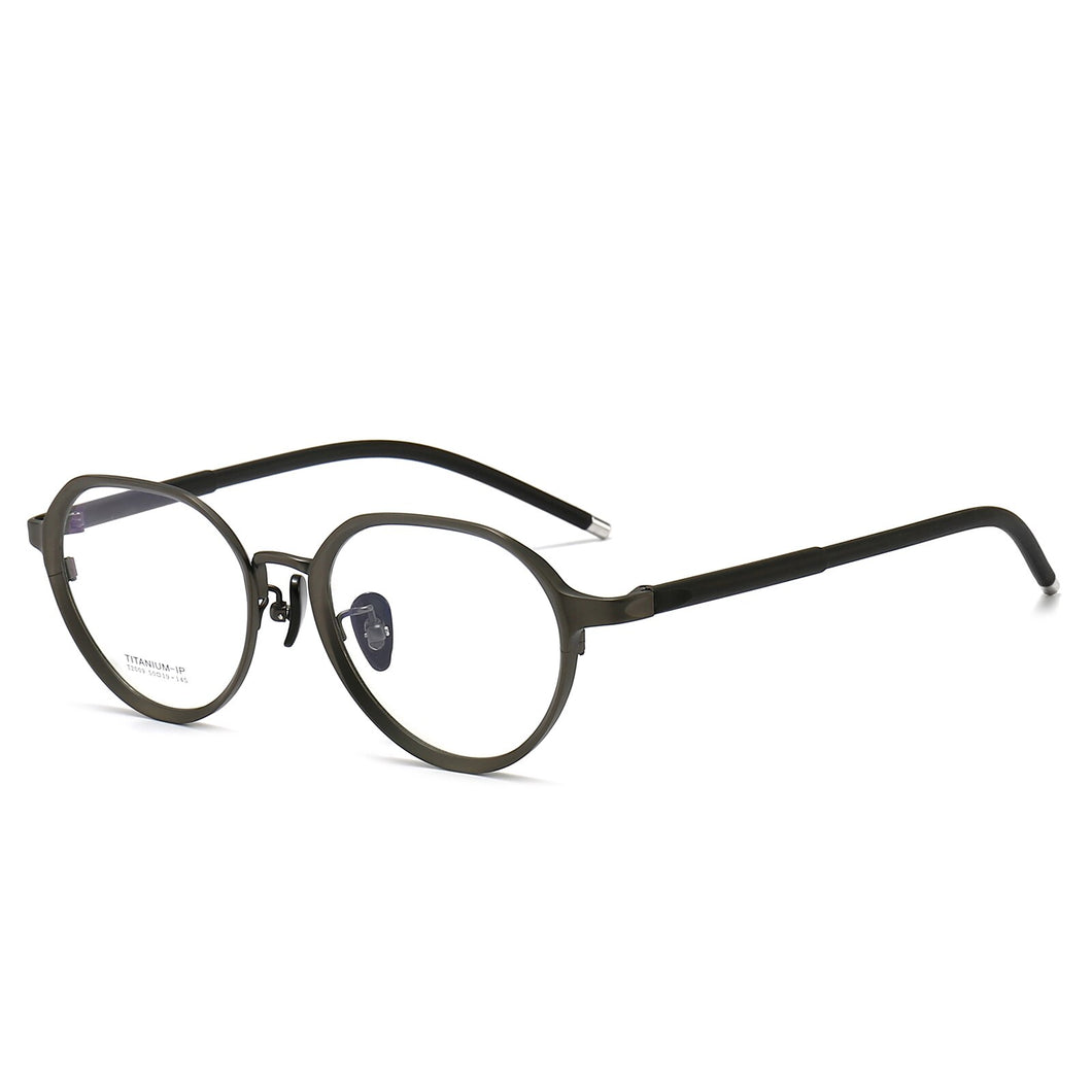 AooKoNi Titanium Glasses Frame Women Round Prescription Blue Light Block Eyeglasses Men Antiskid Optical Eyewear Elastic Temples