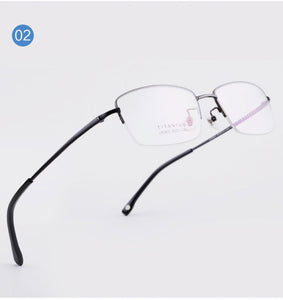 AookoNi Pure 100% Titanium Glasses Half-frame Business Men's Myopia Optical Frames  Retro Glasses prescription AK7807
