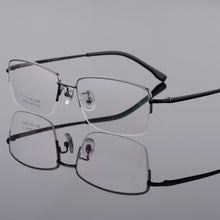 Load image into Gallery viewer, AookoNi Pure 100% Titanium Glasses Half-frame Business Men&#39;s Myopia Optical Frames  Retro Glasses prescription AK7807