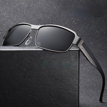 Load image into Gallery viewer, Aoron Men's Polarized Sunglasses Driving Fishing Male Vintage Metal Sun Glass Man Anti-glare UV400 Square Glasses