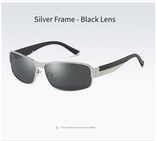 Load image into Gallery viewer, Aoron Men's Polarized Sunglasses Driving Fishing Male Vintage Metal Sun Glass Man Anti-glare UV400 Square Glasses