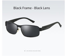 Load image into Gallery viewer, Aoron Men's Polarized Sunglasses Driving Fishing Male Vintage Metal Sun Glass Man Anti-glare UV400 Square Glasses