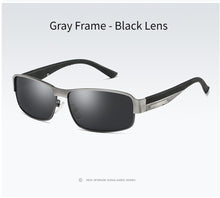 Load image into Gallery viewer, Aoron Men's Polarized Sunglasses Driving Fishing Male Vintage Metal Sun Glass Man Anti-glare UV400 Square Glasses