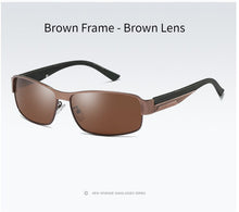 Load image into Gallery viewer, Aoron Men's Polarized Sunglasses Driving Fishing Male Vintage Metal Sun Glass Man Anti-glare UV400 Square Glasses