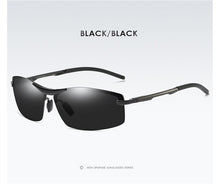 Carica l&#39;immagine nel visualizzatore di Gallery, Aoron Mens Polarized Sunglasses Driving Rectangle Sun Glasses Aluminum Frame Suglasses Men UV400 Anti-Reflective