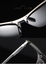 Carica l&#39;immagine nel visualizzatore di Gallery, Aoron Mens Polarized Sunglasses Driving Rectangle Sun Glasses Aluminum Frame Suglasses Men UV400 Anti-Reflective