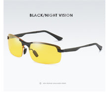 Carica l&#39;immagine nel visualizzatore di Gallery, Aoron Semi-Rimless Mens Polarized Sunglasses Driver Sunglasses Men, Aluminum Magnesium Frame Sun Glasses UV Protection