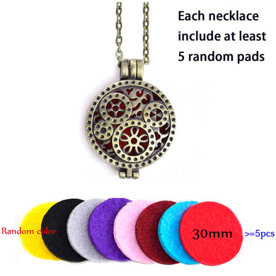 Aroma Open Antique Vintage Photo Locket Pendant Perfume Essential Oil Aromather Diffuser Necklace Locket Necklace With Pad
