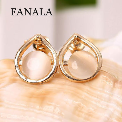 Artificial Women Fashion Earrings Jewelry Trendy New Cat's Eye Stone Charm Wedding Gift
