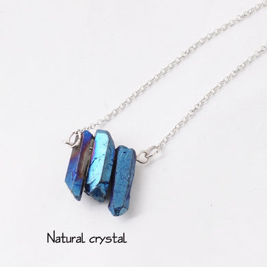 crystal pendant necklaces healing stone raw quartz necklace women jewelry dropshipping