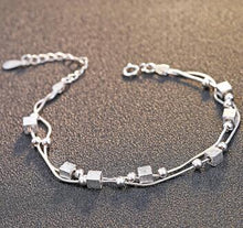 Load image into Gallery viewer, Brand 7Styles Stars Ball Cube Real 925 Silver Chain &amp; Link Bracelets for Women Fine Sterling-Silver-Jewelry SSB002-1