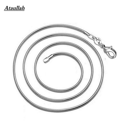 Brand New Gioielli da donna fai da te Argento 925 Girocolli di moda Collane Catene a maglie per donne e ragazze Collane fai da te NWC001-1 