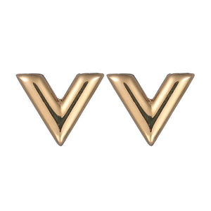 Simple Alphabet V Necklace Stainless Steel Gold Color Charm Choker Necklaces 2018 Collier Femme Bijoux