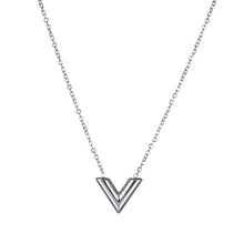 Load image into Gallery viewer, Simple Alphabet V Necklace Stainless Steel Gold Color Charm Choker Necklaces 2018 Collier Femme Bijoux