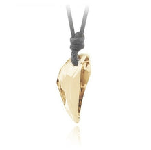 Carica l&#39;immagine nel visualizzatore di Gallery, Austrian Crystal The teeth of the Wolf pendant chains long Leather men jewelry necklace 10 colours