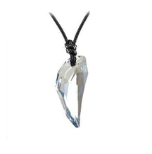 Carica l&#39;immagine nel visualizzatore di Gallery, Austrian Crystal The teeth of the Wolf pendant chains long Leather men jewelry necklace 10 colours