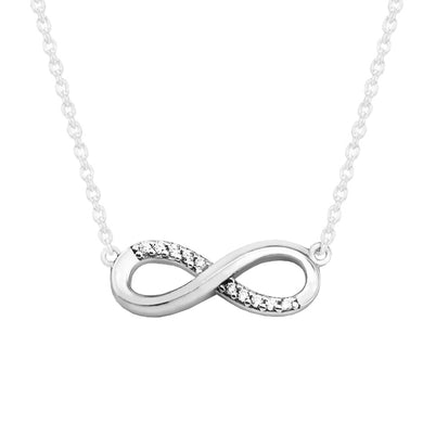 Authentic 100% 925 Sterling Silver Infinite Necklace for Women Trendy Silver Color Fine Jewelry Women Gifts CKN001