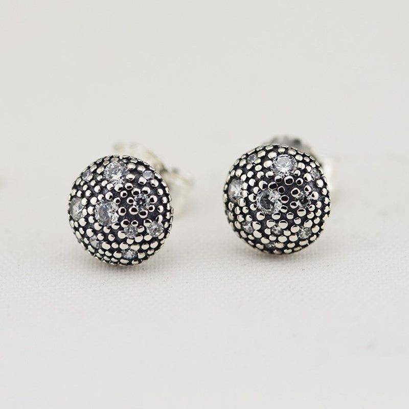 Authentic 925 Sterling Silver Earrings Cosmic Stars with Clear CZ Stud Earring For Women Wedding Gift Fine Europe Jewelry
