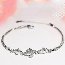 Carica l'immagine nel visualizzatore di Gallery, Authentic Silver Bracelet New Brand Women 925 Sterling Silver Bracelet Clover Leaf Charm Bracelet Wedding Jewelry Gift YSL048