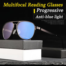 Load image into Gallery viewer, Automatic adjustment Multifocal Reading Glasses Men Women Progressive Anti-blue Ray Presbyopia Eyeglasses Far and near dual-use